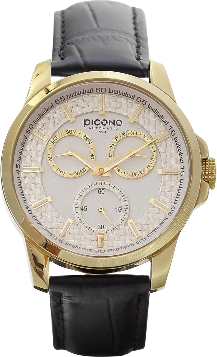 Analog Quartz Watch - No. 2405 subliminal resale envision (Rose Gold/Black) PICONO Royal Eunice Multi Dial Water Resistant 