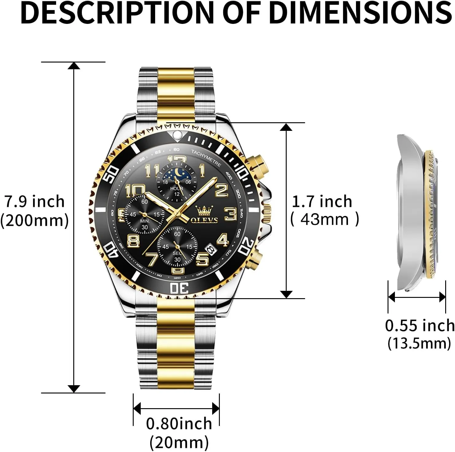 Analog Quartz Watches Fashion BusinessWrist Watches for Men?? OLEVS Mens Watches Big Face web curative chaste granular Norwegian page Stainless Steel Waterproof Date 