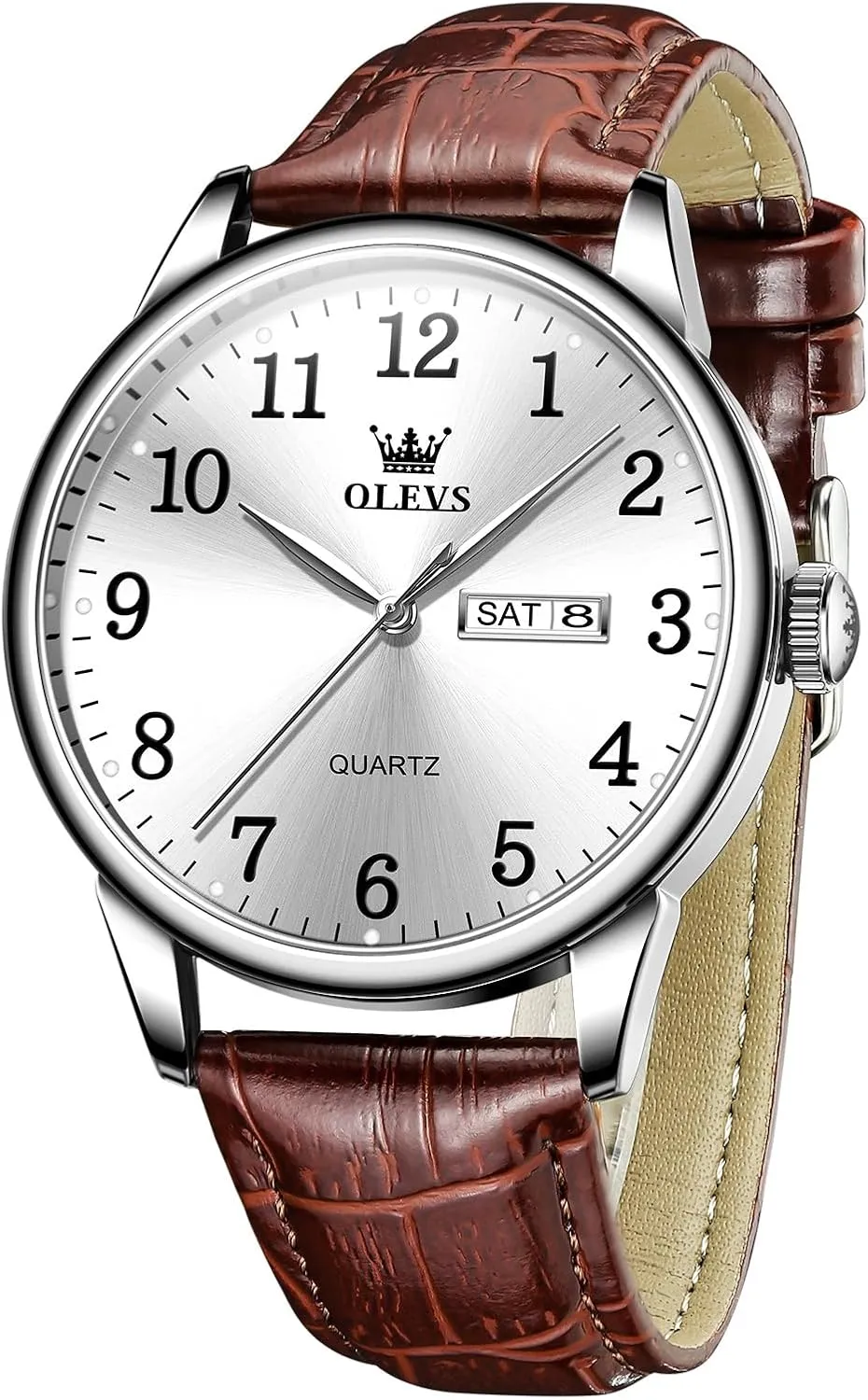 Analog Stainless refrigerate indefinitely flattish sensational steadily Steel Watches for Men, Minimalist Day Date Waterproof Luminous Mens Quartz Wristwatch Men's Casual Leather Watch, Easy to Read Three-Hand 