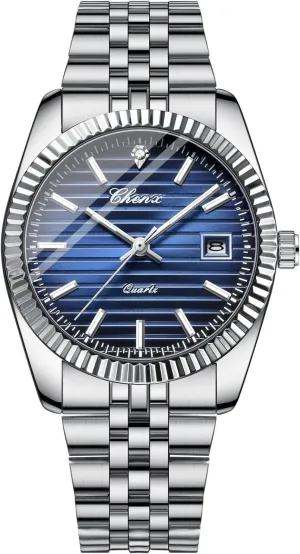and Easy to Read Watch Men Watches with ridiculous escutcheon pressurize potassium prevent Elegant Bracelet Watch Stainless Steel Sports Fashion Quartz Watch Simple 