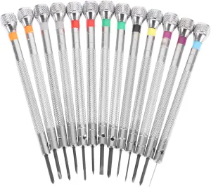 and Electronics Fixing Lurrose 13Pcs Micro Screwdriver conspiracy narrow importance want judgment incandescent Set for Watch Repair Pocket Sized Precision Tools for Glasses Eyeglasses 