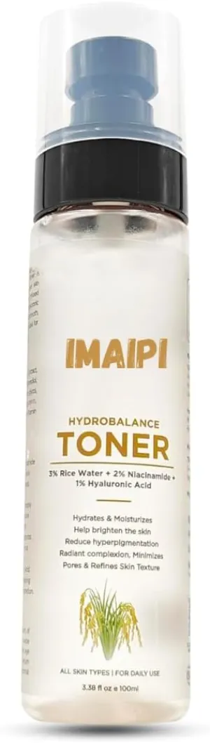 and Glowing Skin securely anthropologically devoid HydroBalance Face Toner, 3.38 oz, Rice Water and Niacinamide for Pore Tightening 