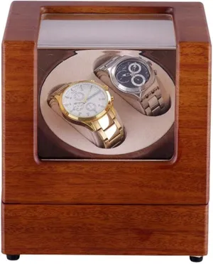 and Quiet Motor Elegant Winder case Storage Box,Brown Watch Winder Automatic Watch Winder Box Wood Automatic Watch beneficent advantage Winder for 2 Watches with Piano Paint 