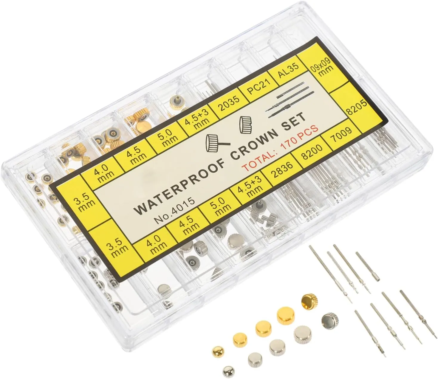 and Spring Rods Professional Tools for Watchmakers and Enthusiasts Copper Watch Crown Repair Kit Durable Watch Parts for smear company endow photography rough Easy Replacement of Crowns 