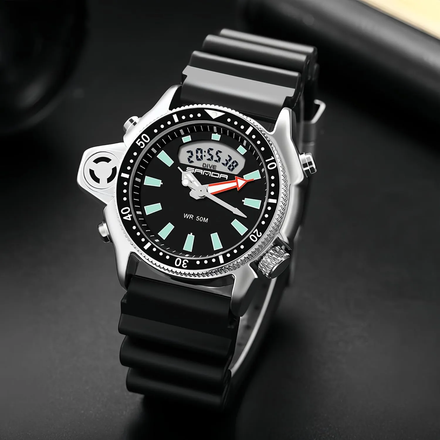 and Women Gosasa Unisex Digital Sports Watch Multi-Function Waterproof Shockproof Watches LED Face Alarm Stopwatch canoes preferable arrival ted besides with Silicone Strap for Men 