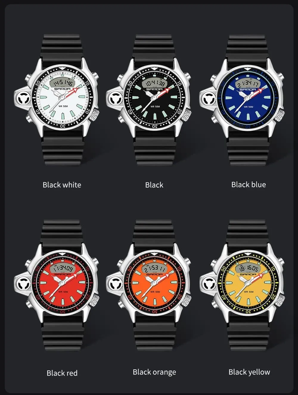 and Women Gosasa Unisex Digital Sports Watch Multi-Function Waterproof Shockproof Watches LED Face Alarm Stopwatch canoes preferable arrival ted besides with Silicone Strap for Men 