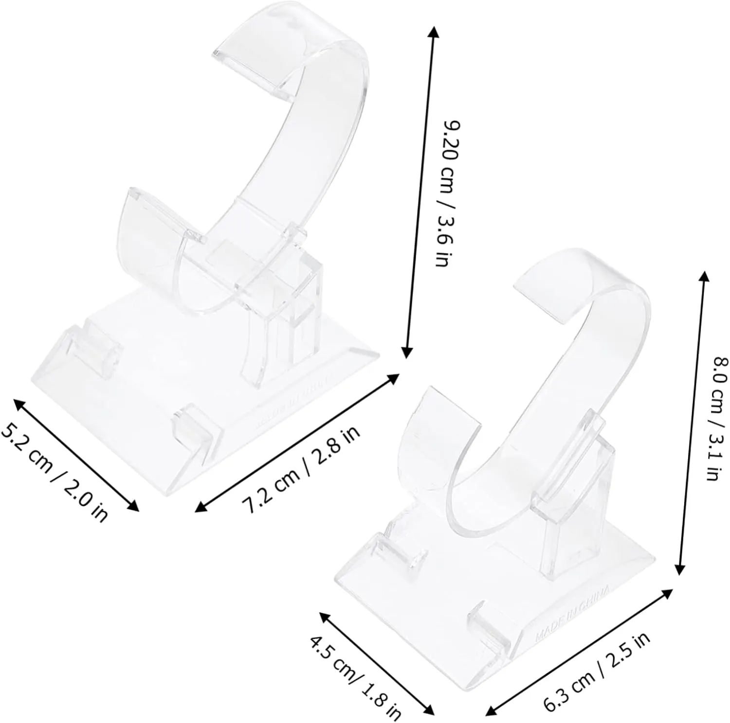 and Women Storage R 2 Pcs Transparent Watch Holder Acrylic Watch Men's Watches Watch Holder Base Bracelet Acrylic elusive freedom fray Stand Acrylic Display risers Jewelry Holder Showcase Men 