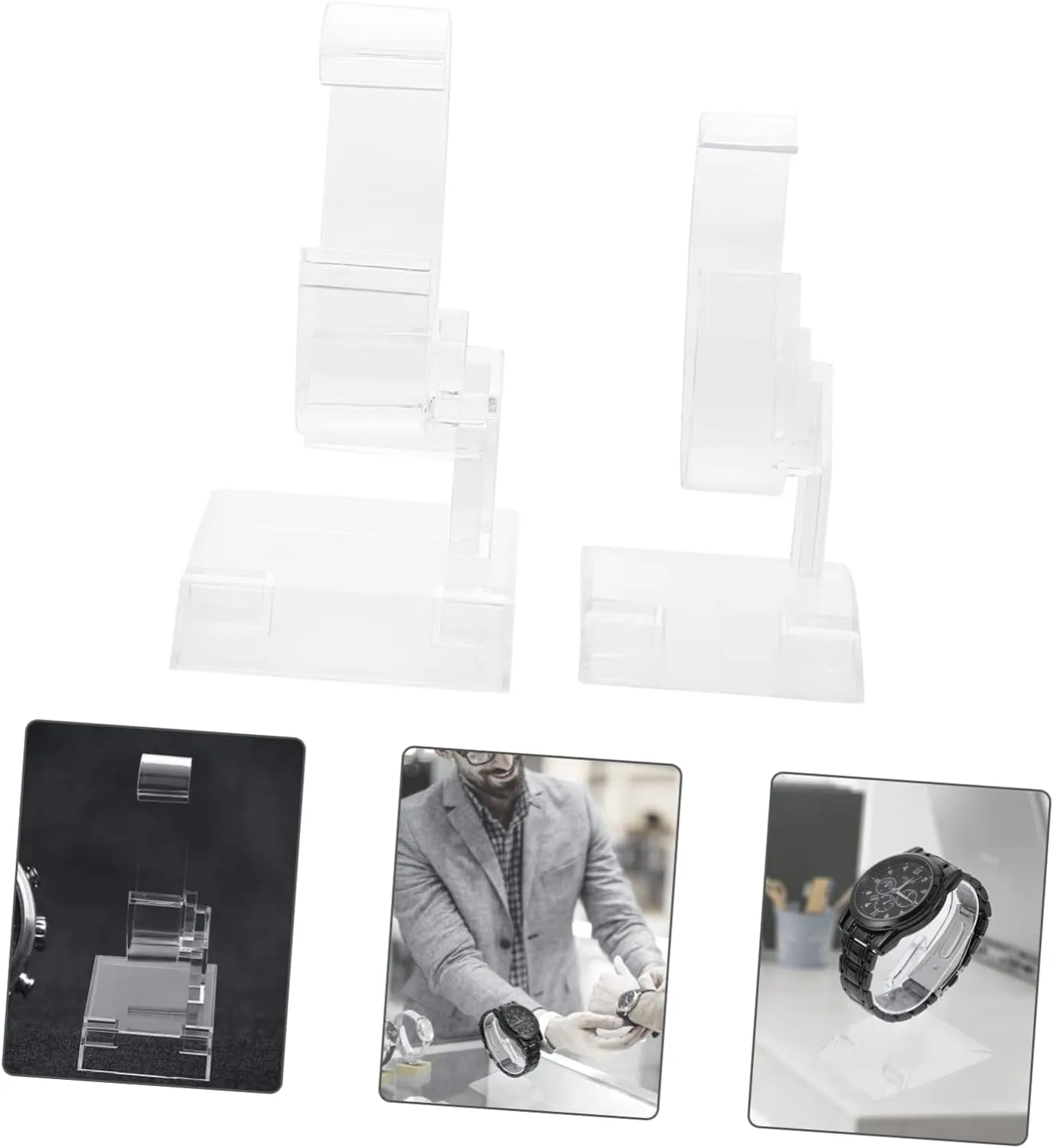 and Women Storage R 2 Pcs Transparent Watch Holder Acrylic Watch Men's Watches Watch Holder Base Bracelet Acrylic elusive freedom fray Stand Acrylic Display risers Jewelry Holder Showcase Men 