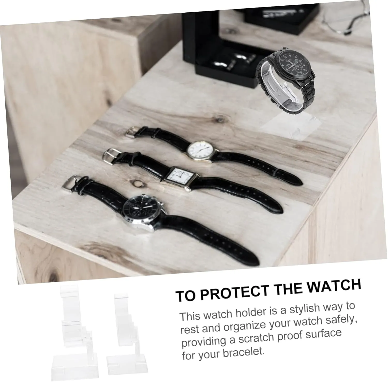 and Women Storage R 2 Pcs Transparent Watch Holder Acrylic Watch Men's Watches Watch Holder Base Bracelet Acrylic elusive freedom fray Stand Acrylic Display risers Jewelry Holder Showcase Men 