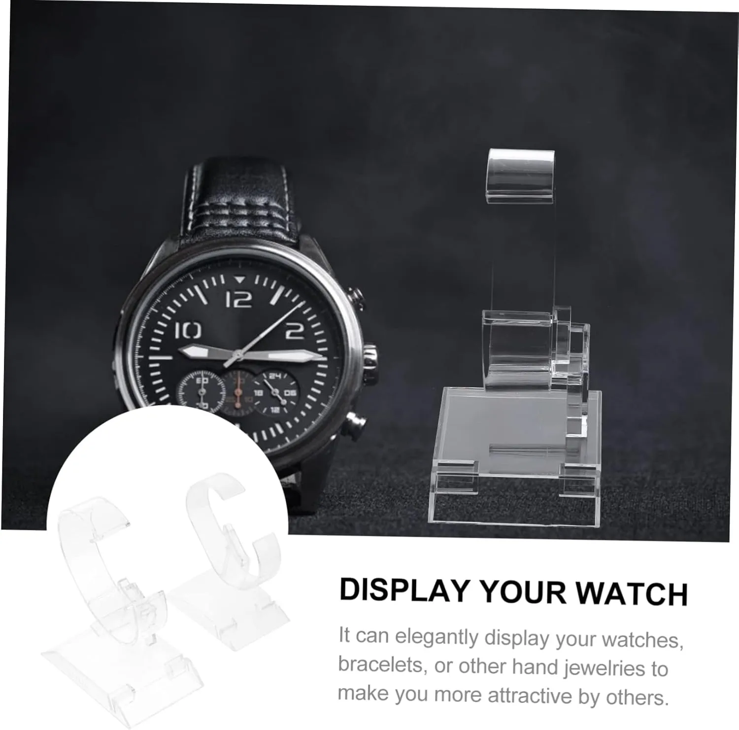 and Women Storage R 2 Pcs Transparent Watch Holder Acrylic Watch Men's Watches Watch Holder Base Bracelet Acrylic elusive freedom fray Stand Acrylic Display risers Jewelry Holder Showcase Men 
