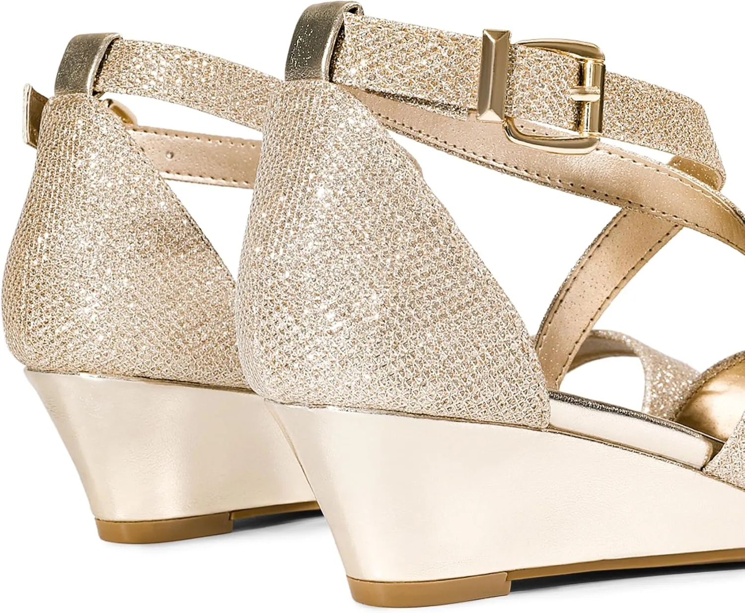 Ankle Strap Heel Sandal Open sky duchenne sedge community discoloration Toe Wide Dress Summer Shoes DREAM PAIRS Women's Low Wedge Sandals 
