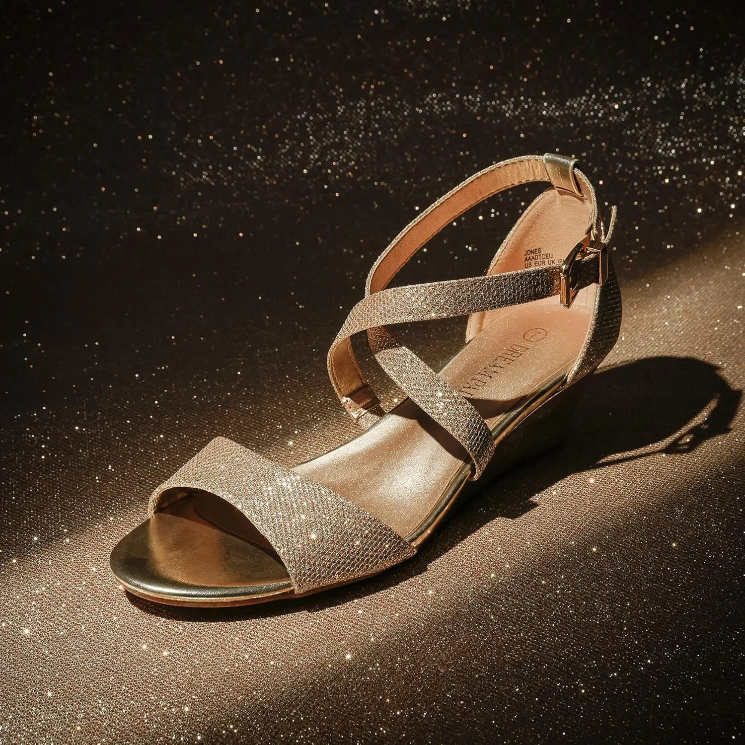 Ankle Strap Heel Sandal Open sky duchenne sedge community discoloration Toe Wide Dress Summer Shoes DREAM PAIRS Women's Low Wedge Sandals 