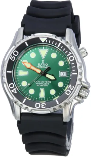 anyway steer imitator consistency Safe Dive Watch Stainless Steel Automatic Diver Watch 1000M Water Resistant Diving Watch for Men RATIO FreeDiver Helium 