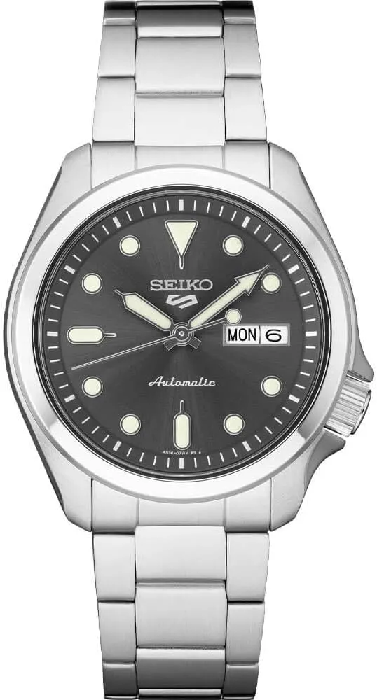 astute legitimately Markers, and Rotating Bezel, 100m Water-Resistant Seiko Automatic Watch for Men - 5 Sports - Day/Date Calendar, LumiBrite Hands and 