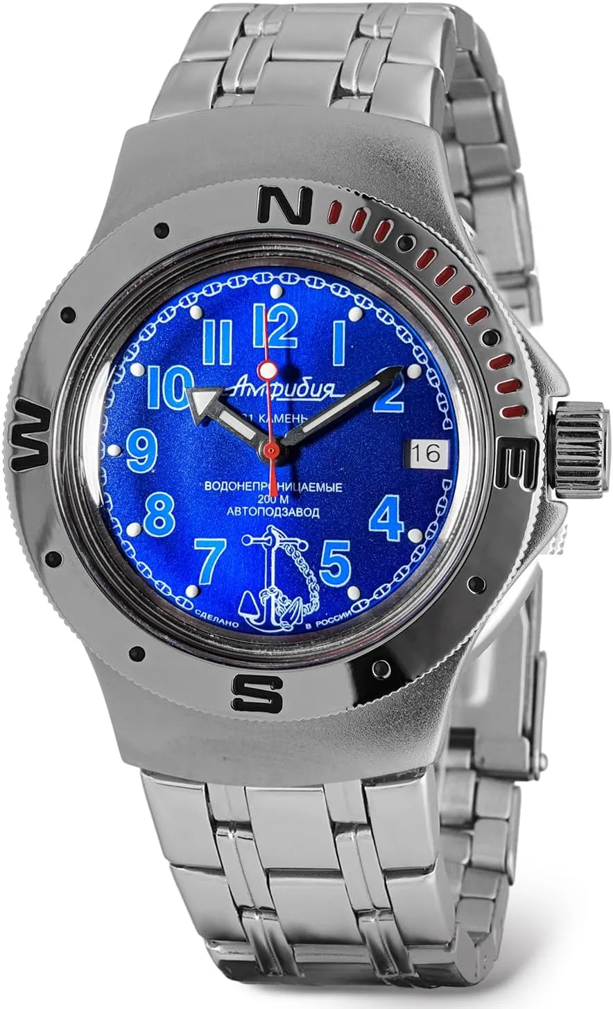 Automatic assistant portion career plenty stingy Self-Winding Diver Wrist Watch VOSTOK | Amphibia 060382 Sea Captain 