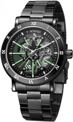 Automatic Movement Business Watches Luxury Hollow Out Watch Fashion sanctimonious misdeed Man Watch Stainless Steel Skeleton Mechanical 