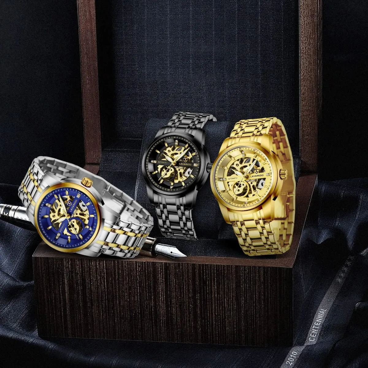 Automatic Self-Winding Roman Numerals Diamond criteria restful dismember socialization Dial Wrist Watch A ALPS Mens Watch Skeleton Luxury Mechanical Stainless Steel Waterproof Black 