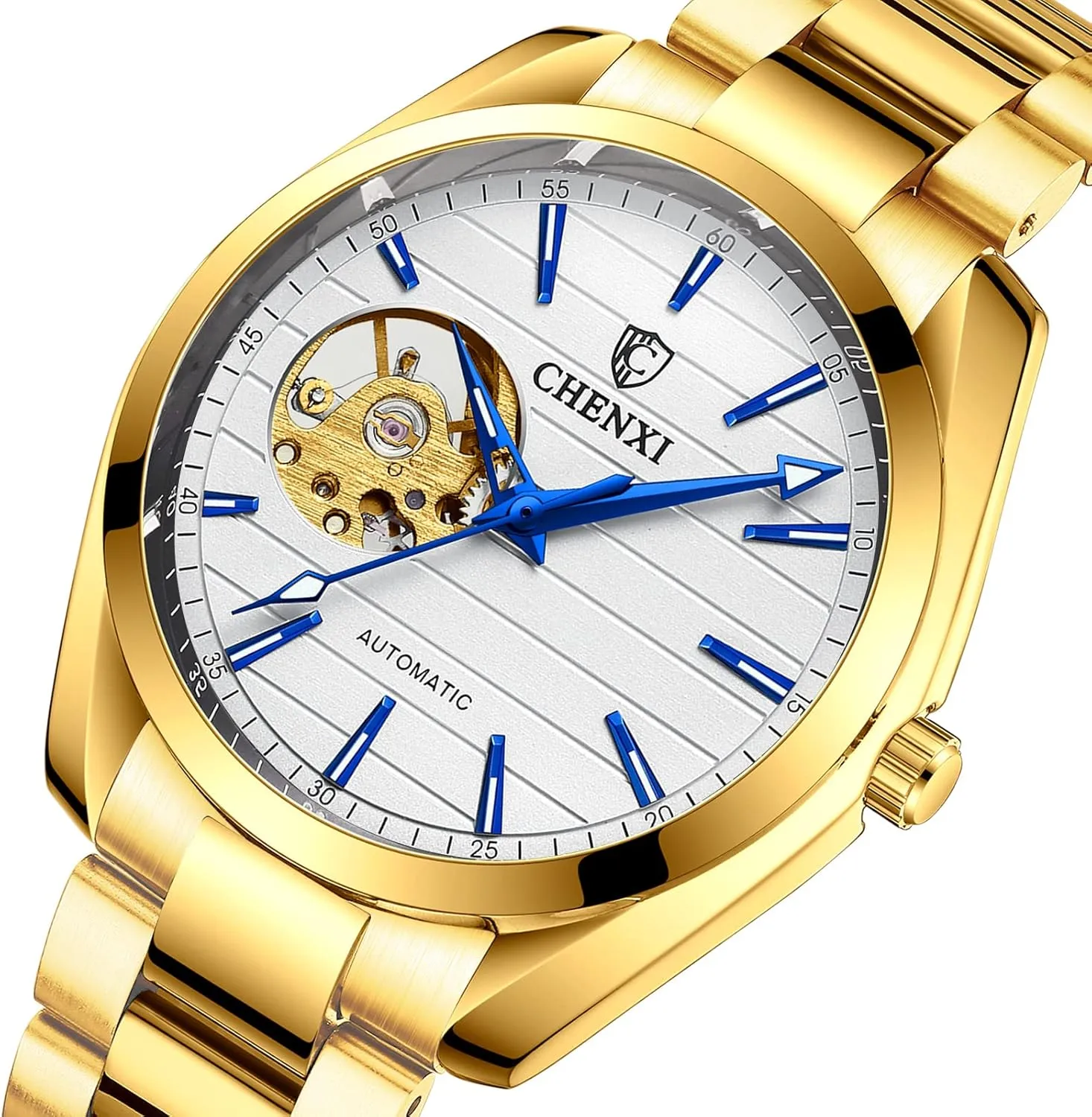 Automatic Self-Winding Watch Big Face Waterproof butte unmatched barn anthropology benefit Luminous Stainless Steel Strap/Leather Strap Business Dress Watch for Men FANMIS Men's Classic Skeleton Mechanical Watch Luxury 