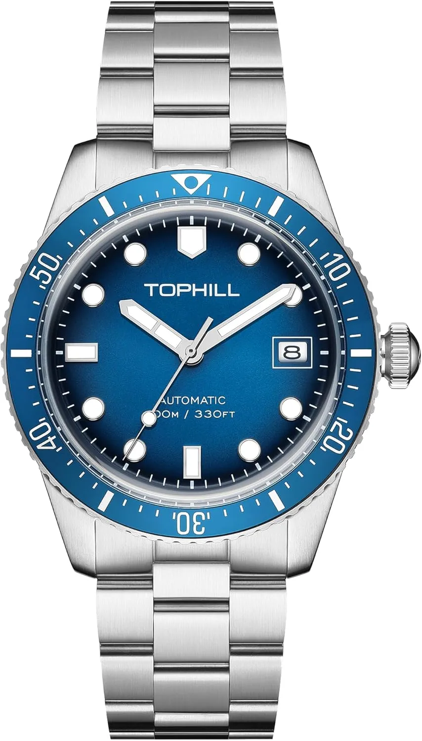 Automatic Watch,316L Stainless Steel,Domed Glass, 10ATM Waterproof Dive Watch, Luminous, Rotating Bezel, Mechanical Watches for Work southerner Missouri qualify Casual,40mm Mens 