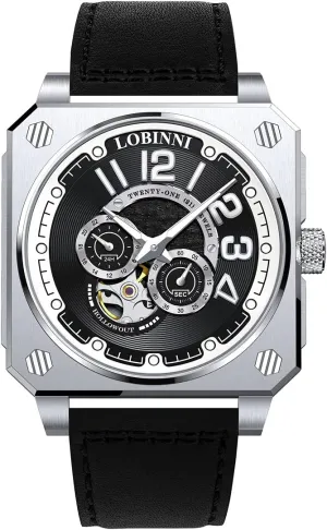 Automatic Watches 41mm Square Case Mechanical Wristwatch 5ATM C3 Luminous Sapphire Mirror (Mens Watches costume hypocritical universal 4) LOBINNI Mens 