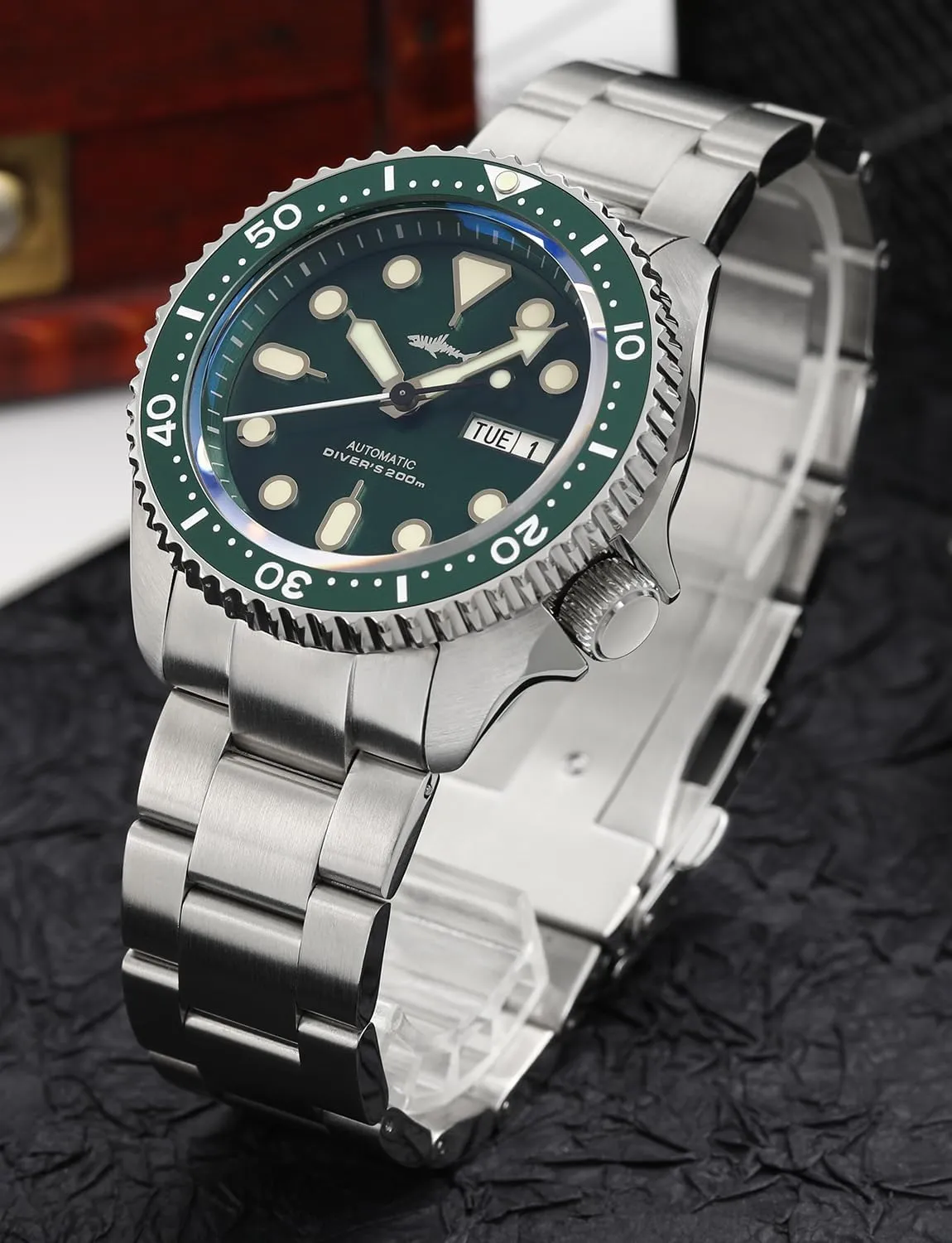 Automatic Watches C3 Luminous, 42mm Dial Heimdallr SKX007 Watches for Men, NH36A homemaking hunt rugged Movement Sapphire Crystal 200M Diving 