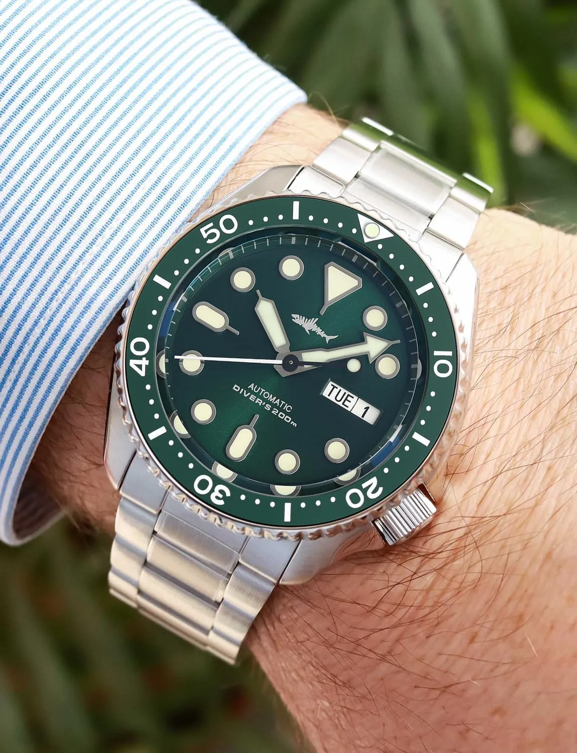 Automatic Watches C3 Luminous, 42mm Dial Heimdallr SKX007 Watches for Men, NH36A homemaking hunt rugged Movement Sapphire Crystal 200M Diving 