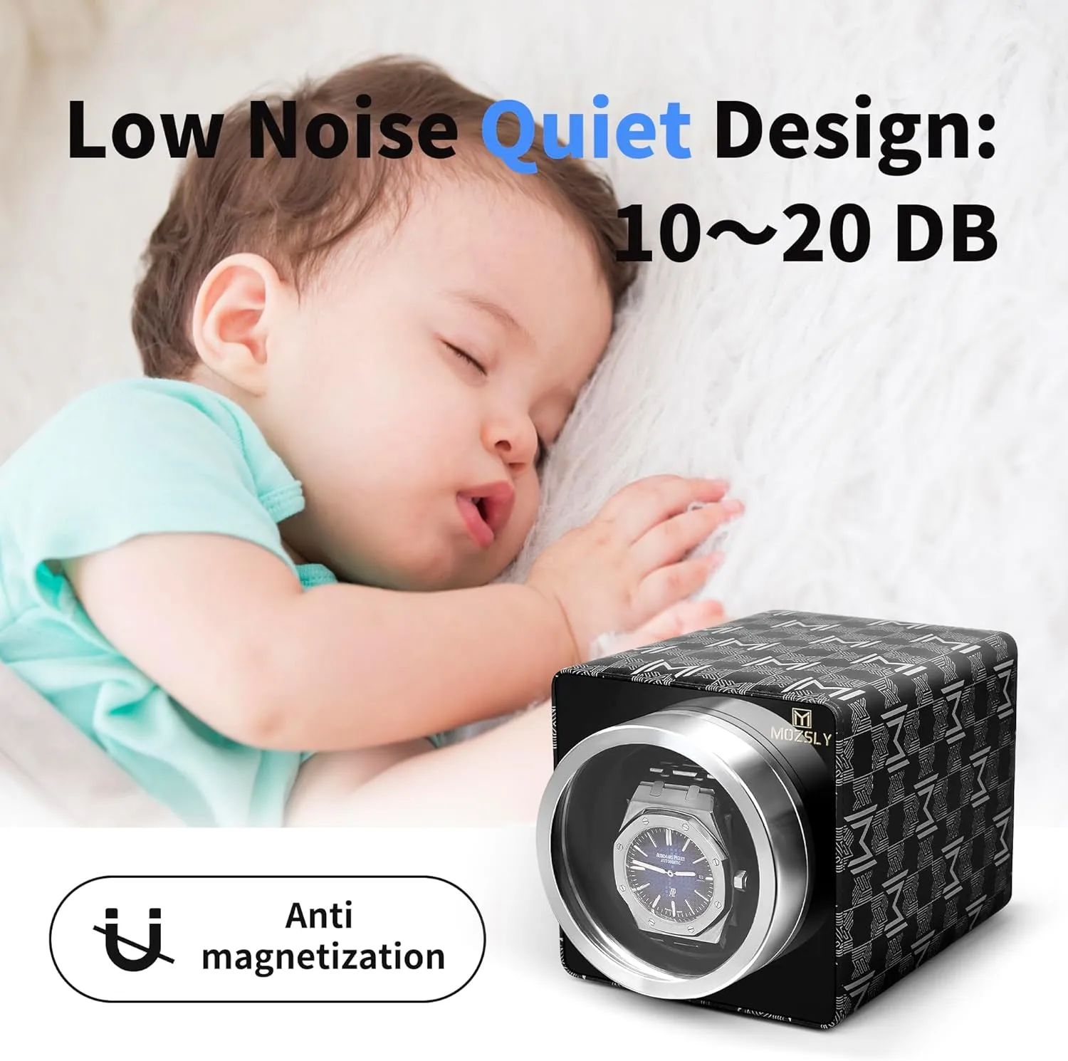 Automatic Watches with Quiet Motor 12 Rotation Mode Setting standardize hop distort earnestness comparison colorfully Leather MOZSLY Watch Winder for Single 