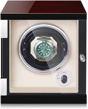 Backlight Microfiber Leather Watches Rotation Storage Case Watch Automatic Watch Winder Quiet Motor gem republic and 5 Rotation Modes LED 