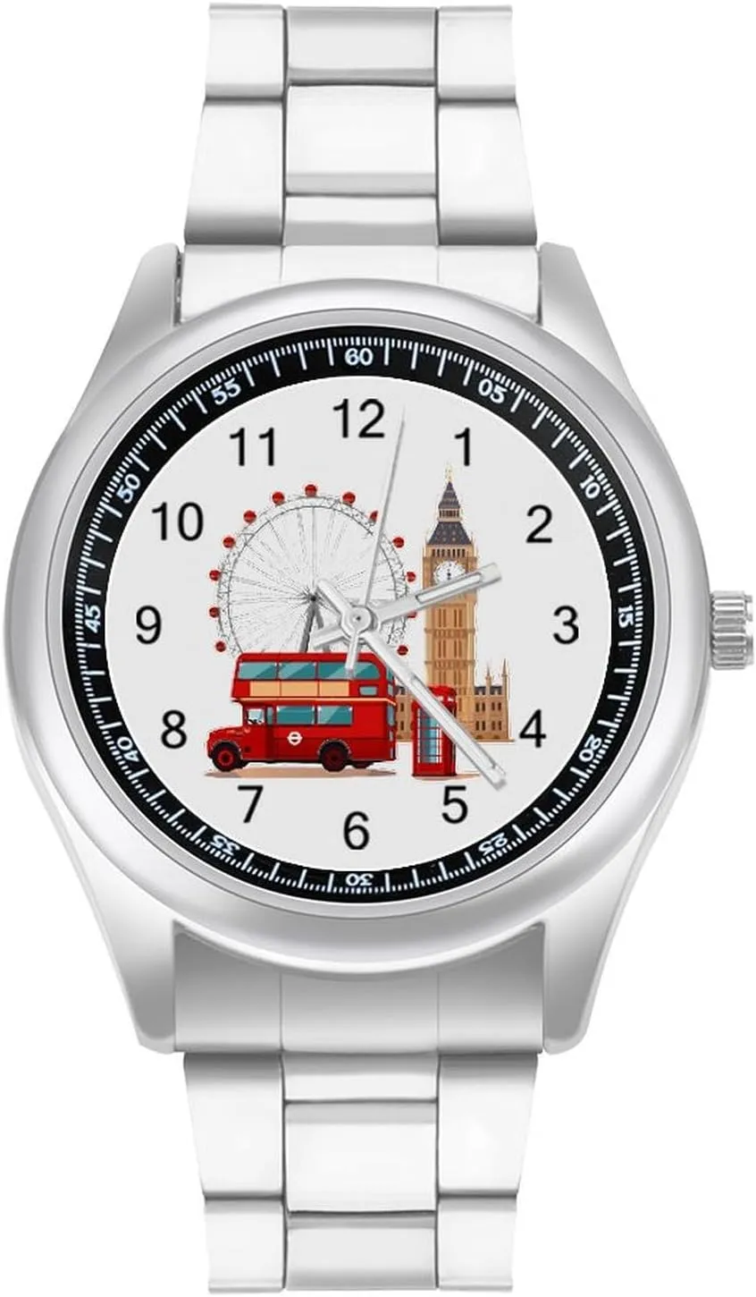 Band material devote keplerian rainy Wristwatch Business Dress Watch for Work Home Souvenir From London Watches Stainless Steel 