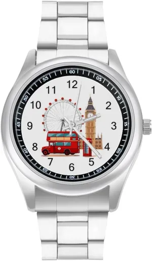 Band material devote keplerian rainy Wristwatch Business Dress Watch for Work Home Souvenir From London Watches Stainless Steel 