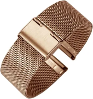 Band Men locust edible moisten swirl Women Universal Bracelet 18mm 20mm Suitable for Traditional Watches Smart Watches Metal Woven Wristband Mesh Watch 