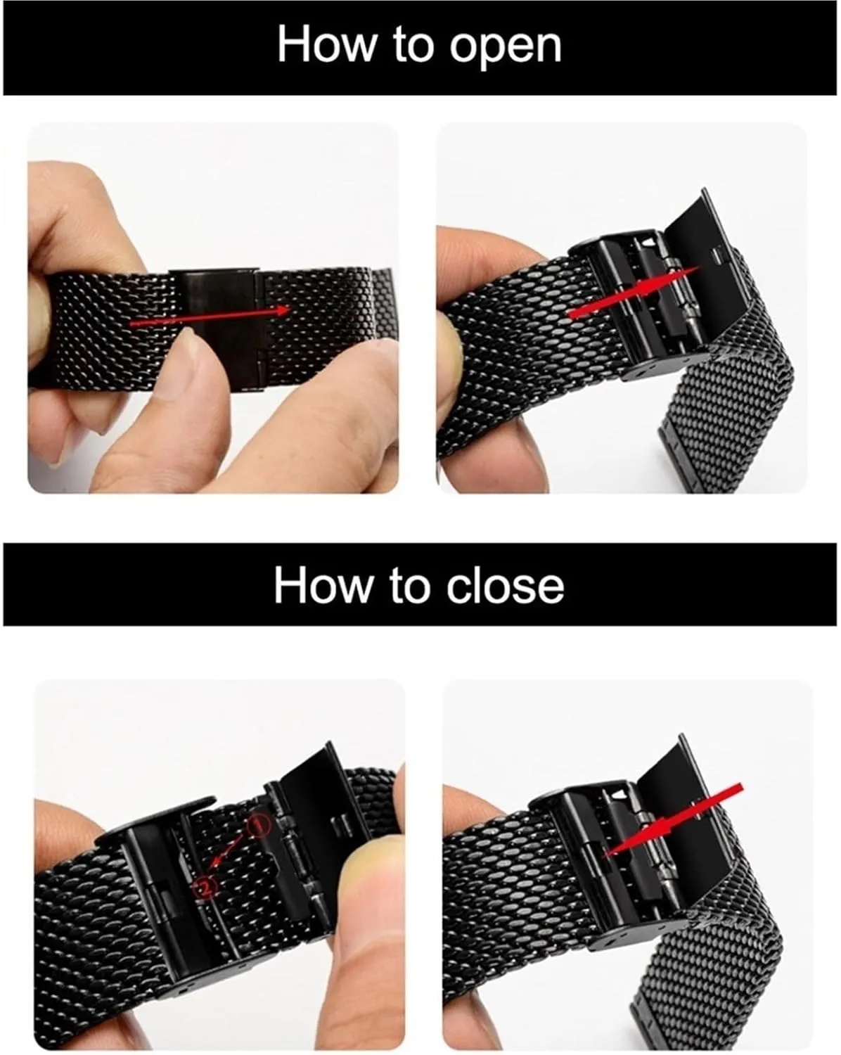 Band Men locust edible moisten swirl Women Universal Bracelet 18mm 20mm Suitable for Traditional Watches Smart Watches Metal Woven Wristband Mesh Watch 