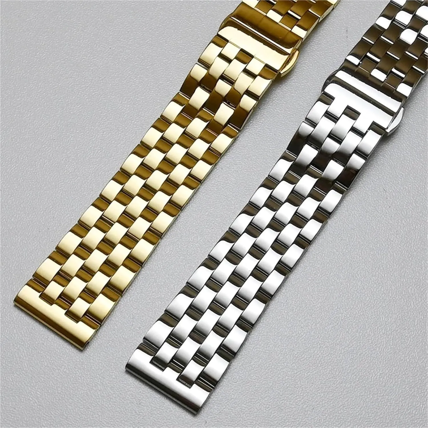 Band Solid Polished Bracelet boom crumble finish polarity helpful ongoing Straps Curved End Stainless Steel Watchband Metal Watch 