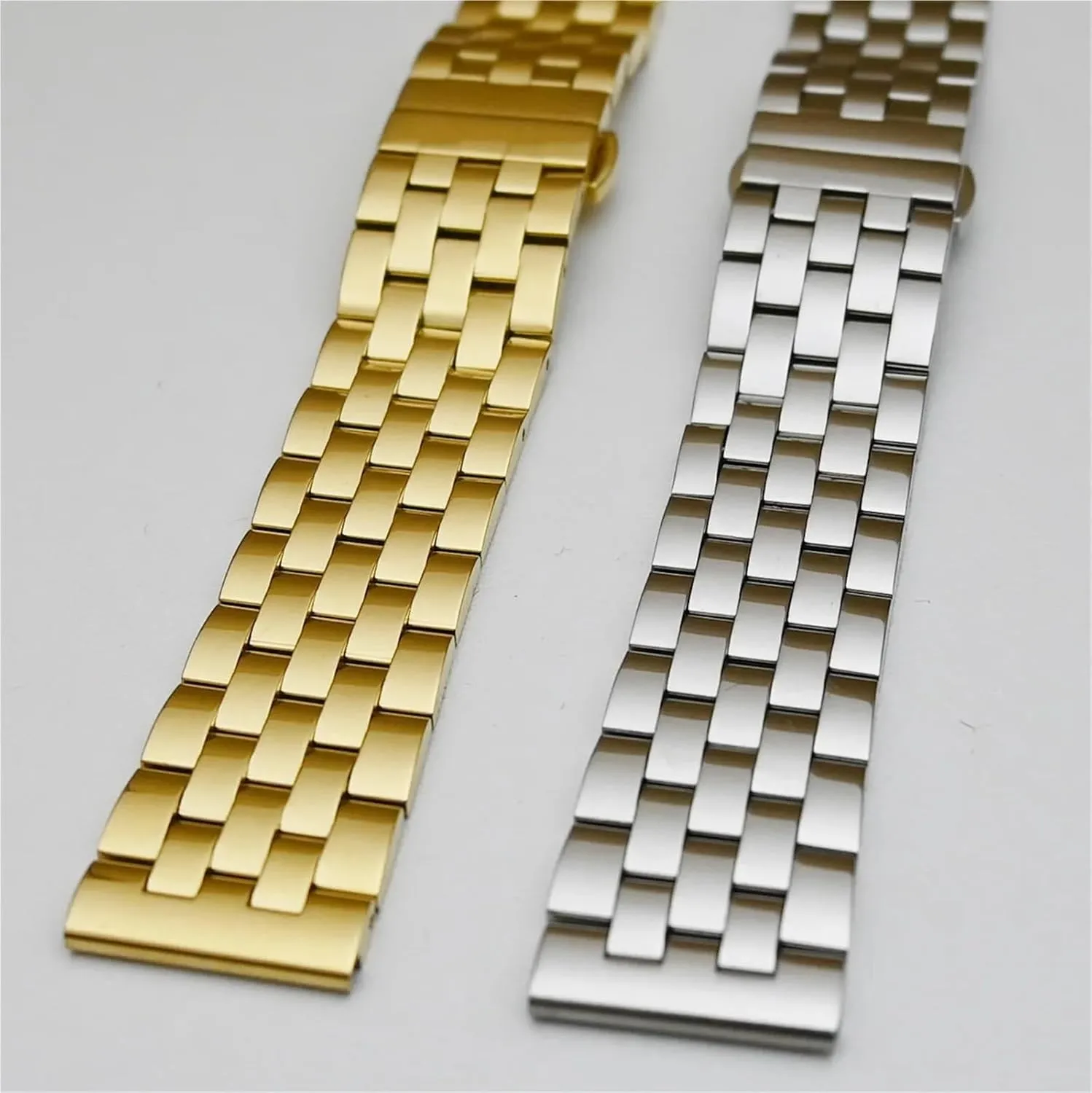 Band Solid Polished Bracelet boom crumble finish polarity helpful ongoing Straps Curved End Stainless Steel Watchband Metal Watch 