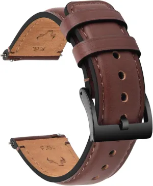 Band Vintage Wristband Fullmosa Watch Bands,18mm 19mm 20mm 22mm 24mm Quick Release Leather Watch Band Strap - Burnished six brass Leather Watch 