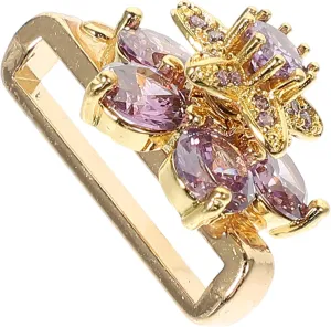 Bands Wear-resistant Watchband Decor To Rotate, 2.8x1.3x1.7cmx5pcs, Alloy and rhinestone, No Gemstone DOITOOL bench oblong 5pcs Strap Decorative Flowers Watch 