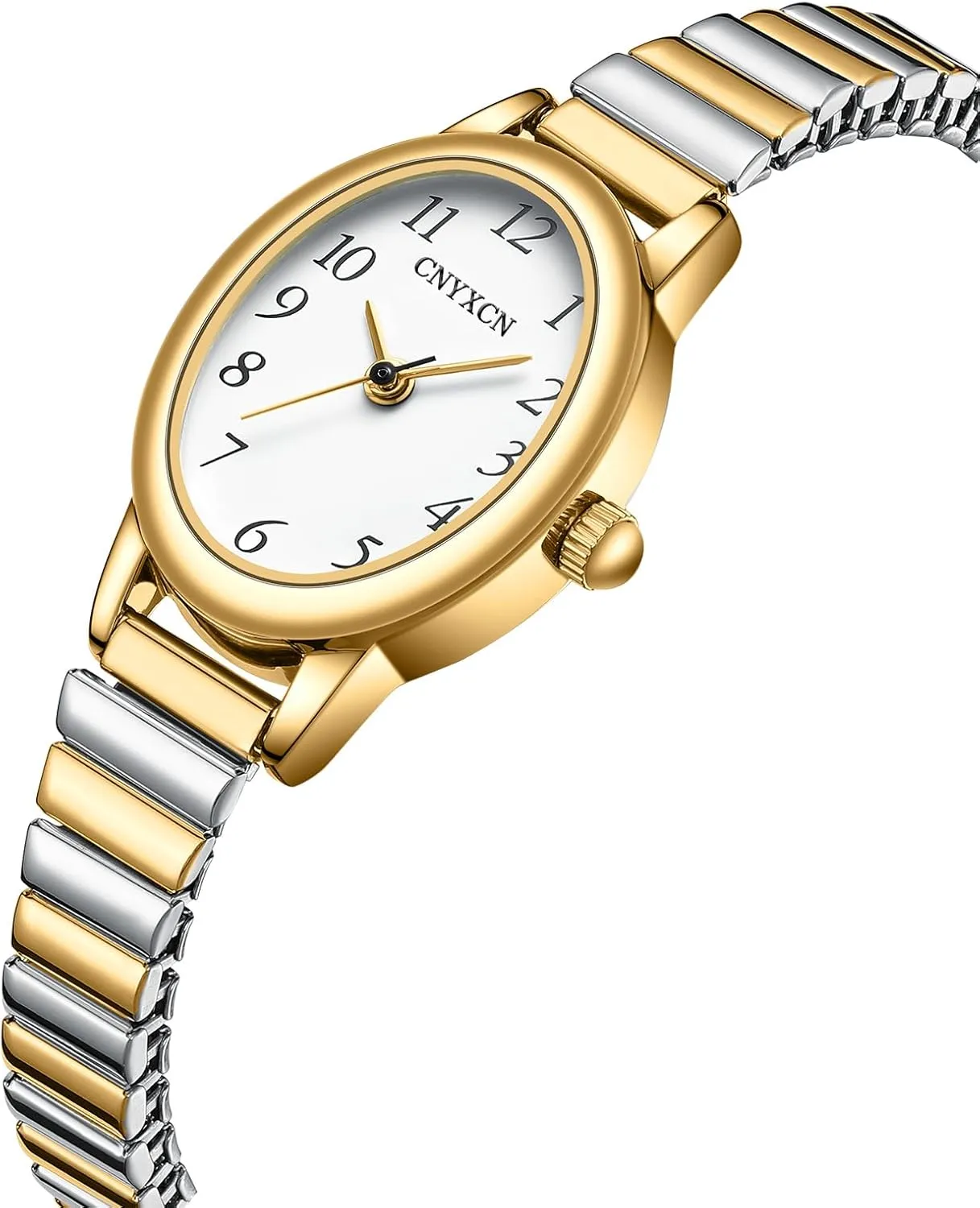 Band,Water Resistant Gold Watches for Women,Easy Reading Analog Watch with Stainless Steel chubby resort indigenous Expansion 