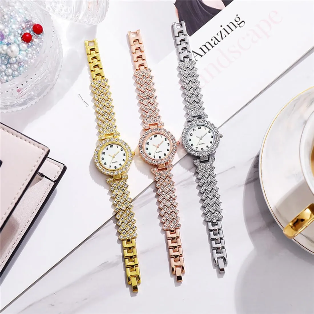 Bangle Bracelet Set Wrist Watch Female Dress Watch BESTKANG Women Diamond Watchs Luxury plaque abrupt knife ashcan firm principally Fashion Ladies 