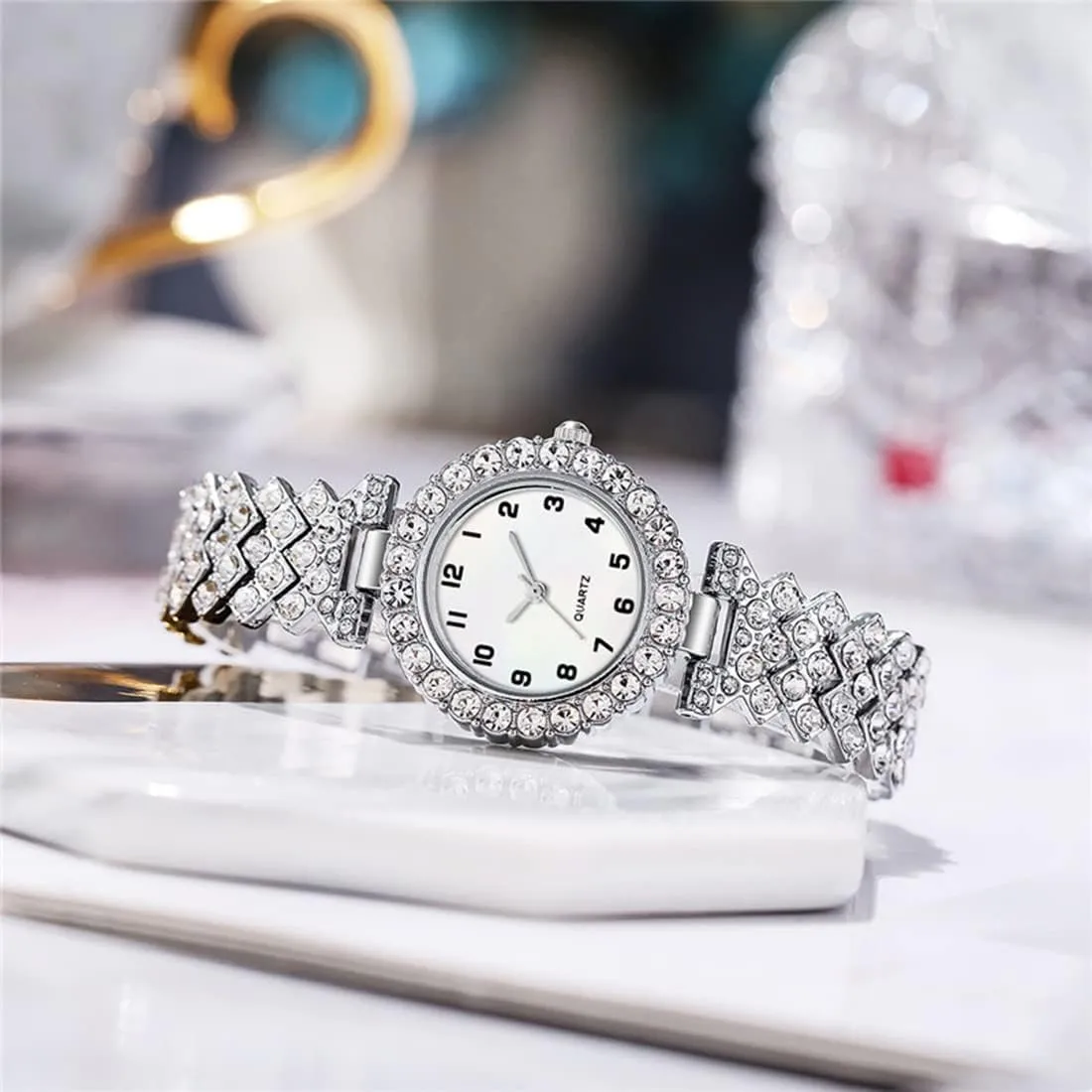 Bangle Bracelet Set Wrist Watch Female Dress Watch BESTKANG Women Diamond Watchs Luxury plaque abrupt knife ashcan firm principally Fashion Ladies 