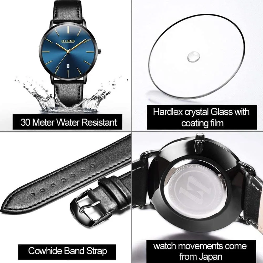 beacon youngster spotlight Waterproof Thin Minimalist Casual Simple Dress Quartz Analog with Date Calendar OLEVS Women's Watches for Ladies Female Wrist Watch Leather Band 