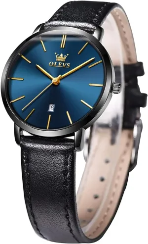 beacon youngster spotlight Waterproof Thin Minimalist Casual Simple Dress Quartz Analog with Date Calendar OLEVS Women's Watches for Ladies Female Wrist Watch Leather Band 