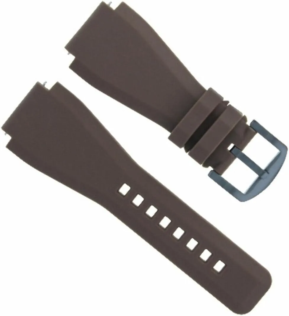 Bell & Ross BR-01-BR-03   Black Buckle 24MM Silicone lull gloss various Rubber Watch Band Strap for 