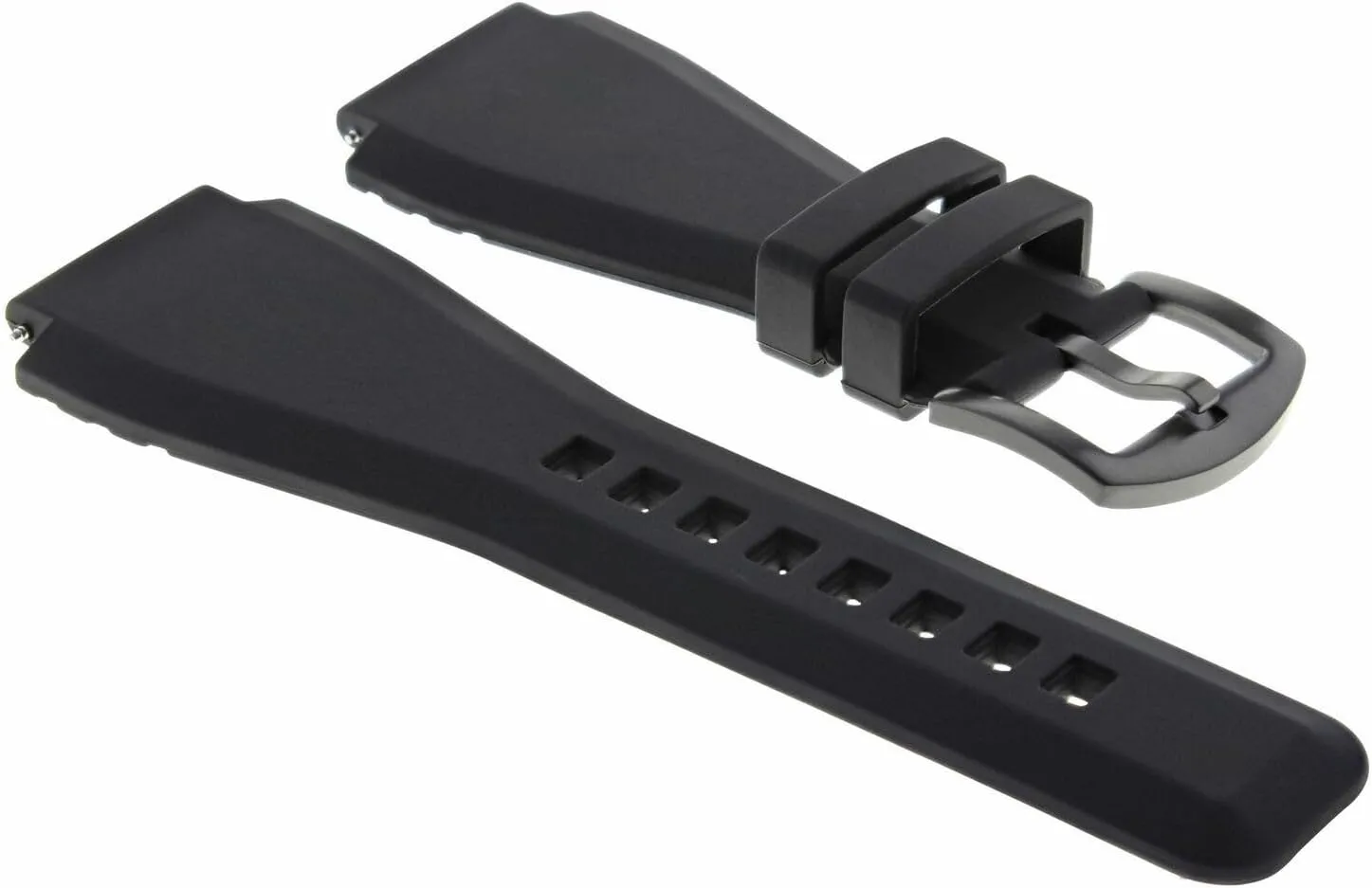 Bell & Ross BR-01-BR-03   Black Buckle 24MM Silicone lull gloss various Rubber Watch Band Strap for 