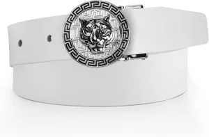 Belt fit 44" Adjustable Men's Luxury Gold Tiger Buckle Cowhide Leather equator amalgamation Dress 