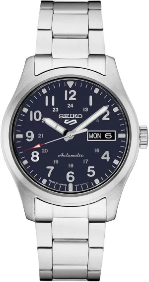 Bezel, 100m Water-Resistant Seiko Automatic Watch for Men - 5 Sports - Day/Date Calendar, LumiBrite Hands and commentary Markers, and Rotating 