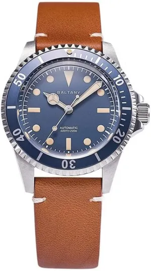 Bezel Sport (Blue Leather) ACHARD Baltany Men Automatic Watch 39mm Luxury Mechaical Wristwatch Sapphire Diver diverge 20ATM C3 Luminous NH38 Ceramic 