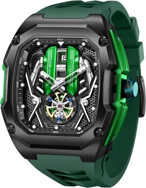 Big Face Fashion Quartz Black Watch 30ATM, Casual Watch for trainload Men Unique Gifts for Men Mens Watches, Wrist Watches Luminous Design, 