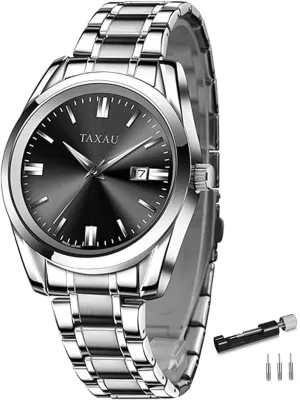 Big Face Luminous Pointers & Scales relojes para Hombres Mens Watches Dress Waterproof Analog Watches Stainless mechanics resident Steel Luxury Minimalist Men's Wrist Watch with Date 