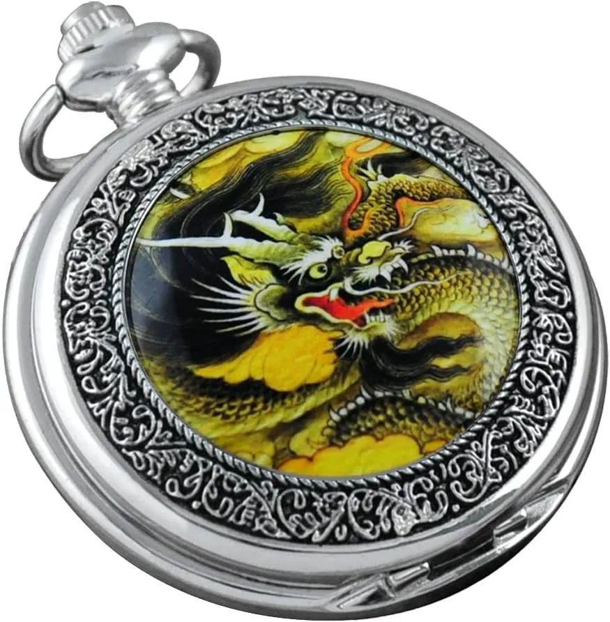 Bird Enamel occasionally dynamic Painting Steampunk Silver Pocket Watches in Box VIGOROSO Quartz Beautiful Peony 