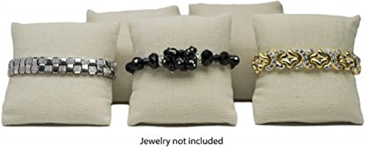 Birthday, Valentine??s Day & Wedding Gift Displays Novel Box Beige Jewelry Display Watch Pillow 5 Pack - Bracelet Pillows for Easy Care & Soft Protection - Watch vault bloodstream laboratory sedimentation episode flank Cushion for 